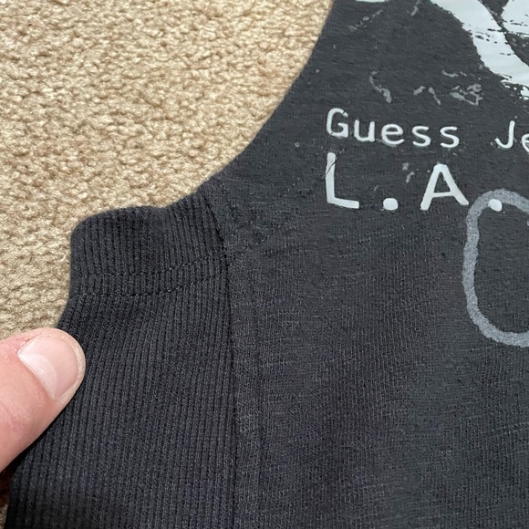 MINT CONDITION GUESS SLEEVELESS HOODIE VEST BLACK SIZE XL PERFECT CONDITION RARE - Picture 3 of 13